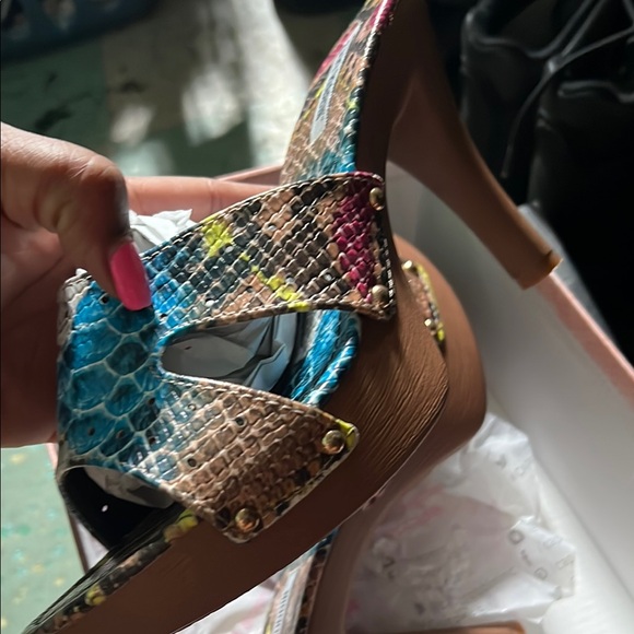 Cape Robbin Blue and Yellow Heels - Picture 3 of 3